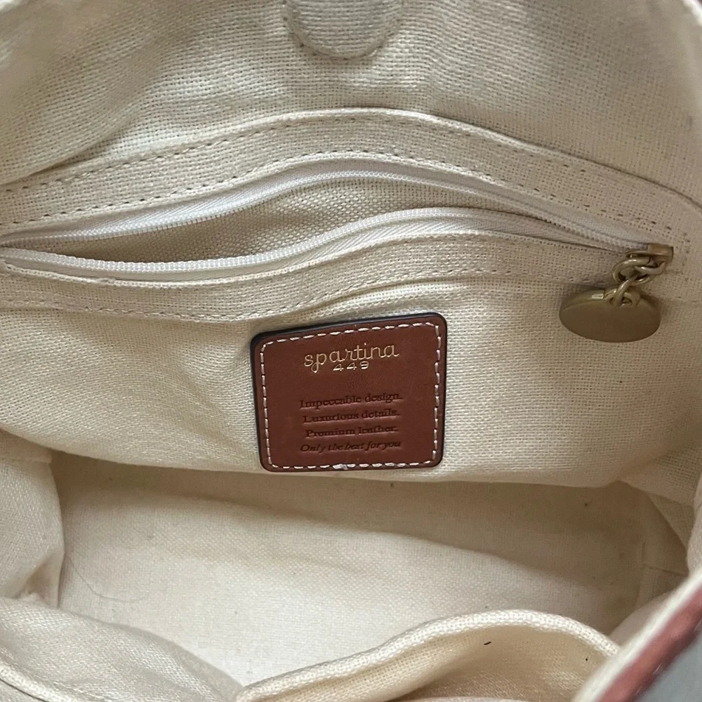 Spartina 449 Reeve Bucket Purse | Woven Saddle Brown